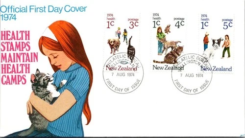New Zealand FDC 1974 Health Stamps Maintain Health Camps - Wellington - J33647