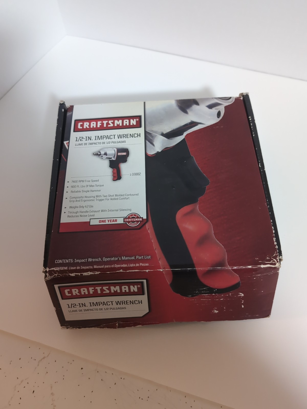 Craftsman 1/2" Air Impact Wrench 9-16882 400ft/lbs Torque