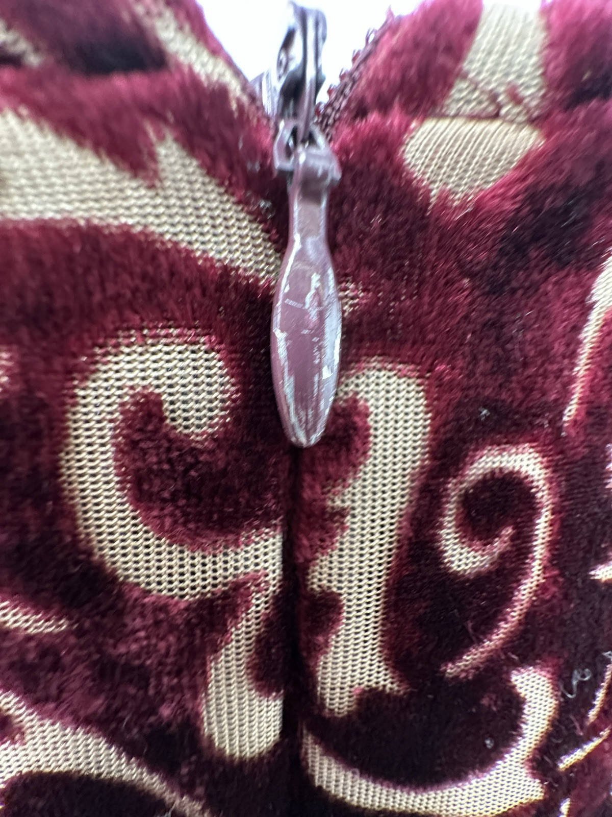 Ci Sono Size M/L Crush Velvet  Burgundy Attached  Jacket Formal Holiday Dress