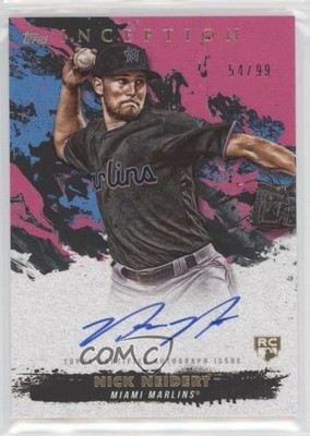 2021 Inception Rookie and Emerging Star Magenta 54/99 Nick Neidert Auto RC 0a6