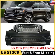 Front Bumper Cover Assembly Kit Grille Set For 2017 2018 2019 GMC Acadia