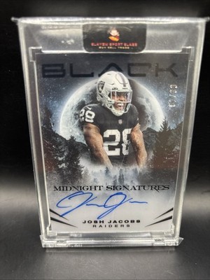 2023 Panini Black Josh Jacobs Midnight Signatures Auto # /99 Raiders