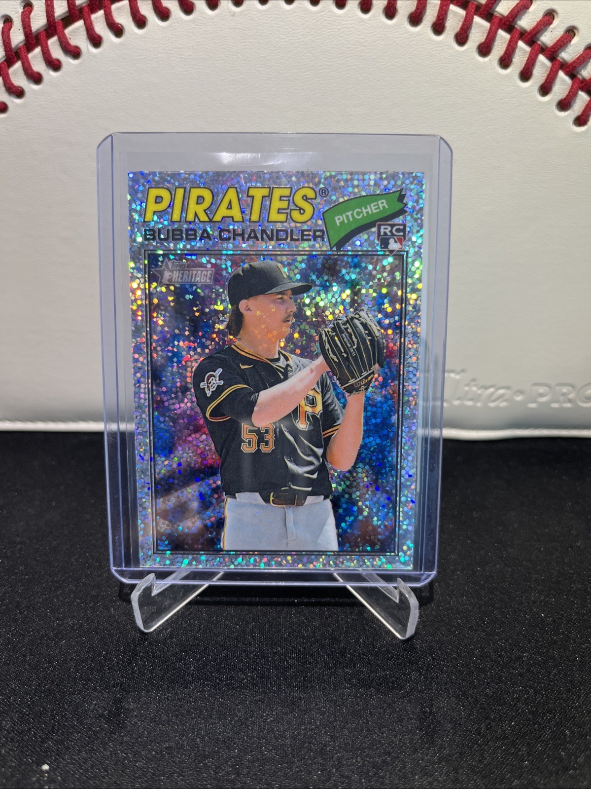 2026 Topps Heritage - Bubba Chandler #265 Chrome Silver Sparkle Refractor (RC)