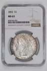 1892 MORGAN DOLLAR NGC MS63