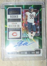 Gervon Dexter Sr. 2023 Panini Contenders Rookie Ticket Green Auto #236 