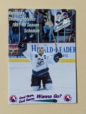 1997-98 Kentucky Thoroughblades Hockey Pocket Schedule AHL 🏒🥅