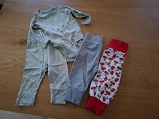 H&M baby Set  Hose Und Body Langarm 68 Grün/Blümchen RL2/4