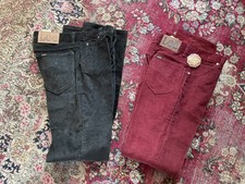 2 Pairs VTG 80s LEE Corduroy Pants Cord Jeans High Waisted 28 29 X 34L