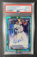 2024 Bowman Draft Aaron Parker 1st Aqua Lava Refractor Auto /199 #CPA-AP Psa 10