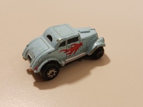 Vintage Micro Machines 1933 Willys Coupe Hot Rod Light Blue Red Flames Galoob