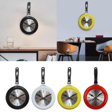 Cute Kitchen Wall Clock Frying Pan Novelty Art Watch Bedroom Kitchen Decor