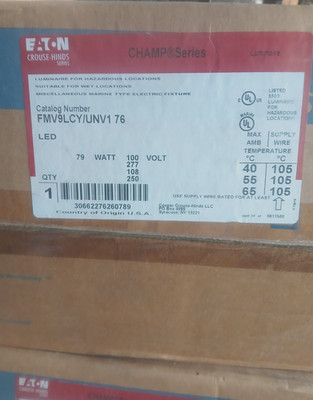 Eaton Crouse Hinds  FMV9LCY/UNV1 76 LED FLOOD LIGHT FOR MARINE HAZARDOUS WET USE