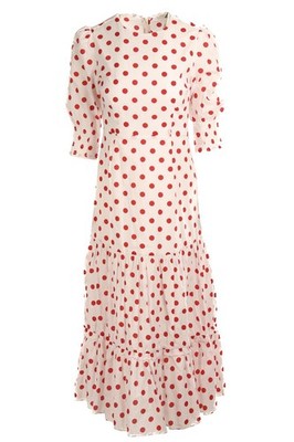 RIXO MAXIKLEID WEISS BAUMWOLLE XSMALL