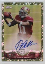 2013 Topps Chrome Camo Military Refractor Rookie 76/99 Quinton Patton Auto rp9