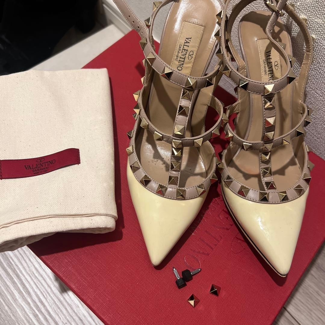 Valentino Garavani Pumps Heel Studded Leather Multicolor EU36/US6 116178c thumbnail 6
