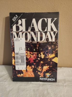Black Monday, IBM PC / XT / AT, 256K 2.0 DOS Game, Keypunch , '87 New Sealed