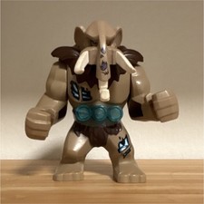 LEGO Tan Bigfig Minifigure Caveman w/ White Horned Mask, Club & Blue Belt