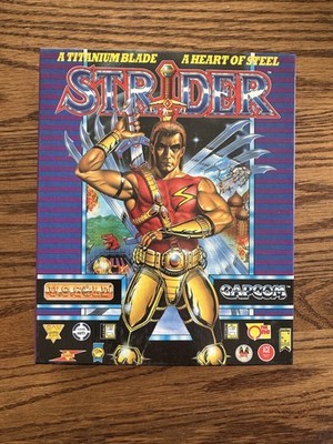 Strider Atari ST Big Box PC Game Capcom 1988 Vintage Floppy Disks Manual ACE