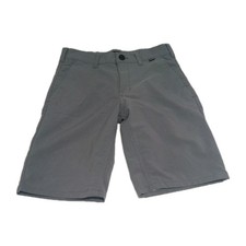 Hurley Boys Gray Shorts Size 14 Flat Front Casual Skate Surf Chino