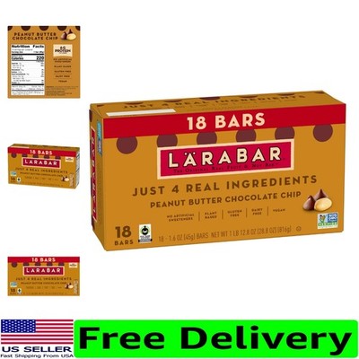 Larabar Peanut Butter Chocolate Chip - Real Ingredients, 28.8 oz Box of 18 Bars