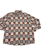 Size XXL Mens Long Sleeve Roundtree  Yorke Portuguese Flannel Shirt Plaid 