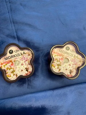 IKEA Morkulla Duftkerze im Glas  2er Set  Aromakerze Flieder 12h Geschenkidee