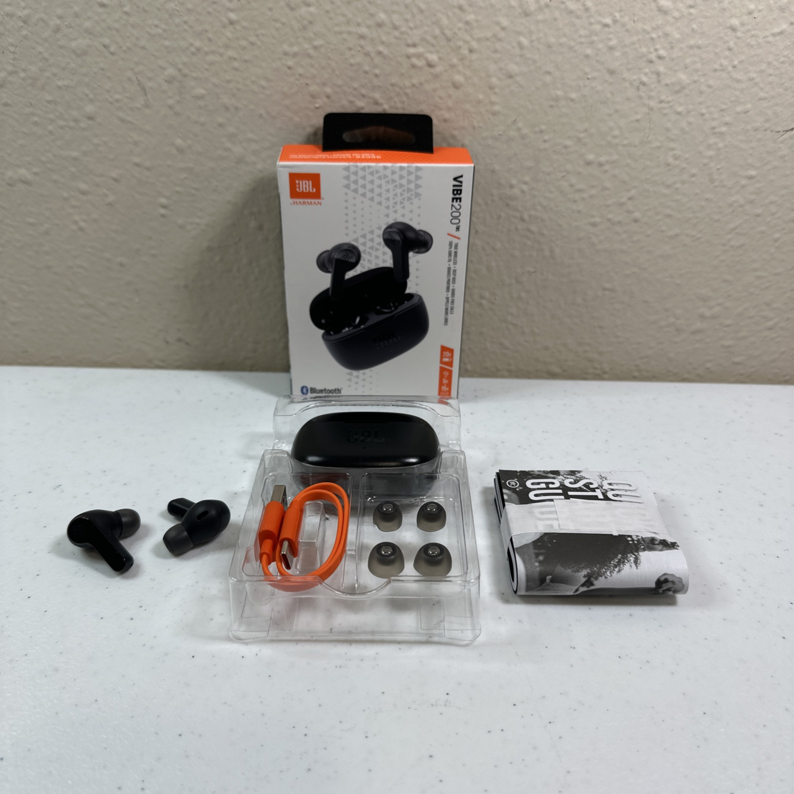 JBL VIBE 200TWS Wireless Earbuds in Black with Deep Bass