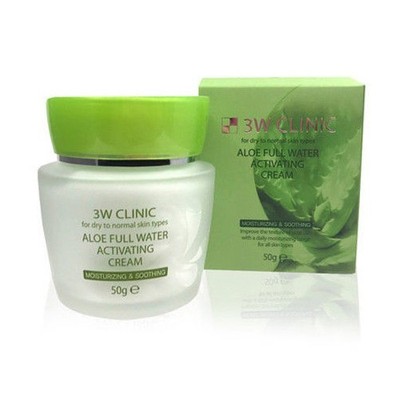 3W CLINIC Aloe Full Water Activating Cream 50G