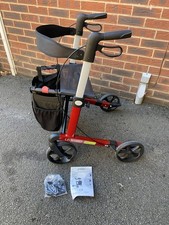Mobilex 312319 Leopard Aluminium Rollator 4 Wheeled Walker.Free UK Mainland Post