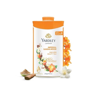 Talc de beauté parfumé Yardley London Imperial Sandalwood pour unisexe 250 g - Photo 1/4