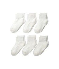 Jefferies Socks L39406 Kids Sport Quarter Half Cushion 6-Pack Socks Size M
