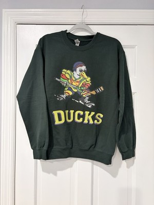 Gildan Dark Green Mighty Ducks Hockey Crewneck Sweatshirt Medium
