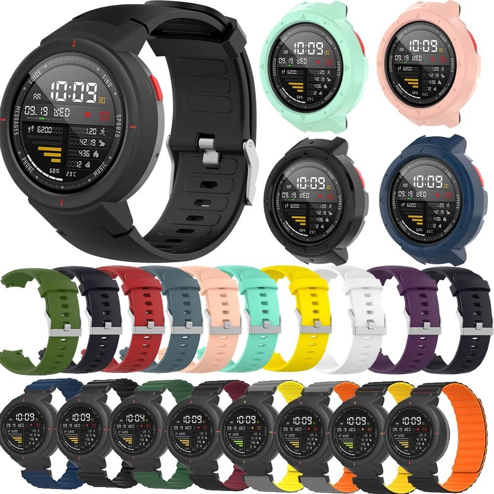 Silicone Watch Band Strap PC Case For Huami Amazfit Verge