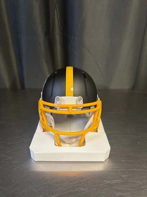 Mini casco negro plano Steelers Foto 2 de 2