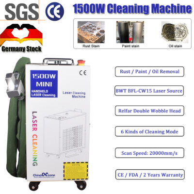 Industrie 1500W Handheld Fiber Laser Reinigungsmaschine 6Arten des sauberen