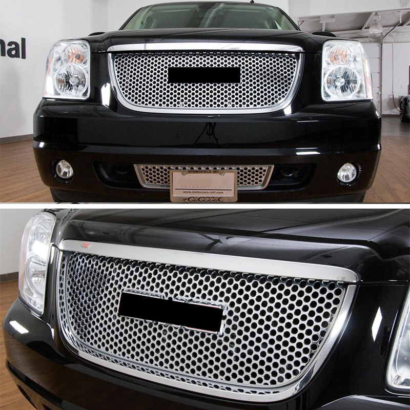 Front Bumper Grille Assembly Chrome For 2007-2014 GMC Yukon Yukon XL 1500 2500 - Image 2 of 4