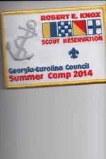 2014 Georgia-Carolina Council Robert E. Knox Scout Reservation patch (Yellow)