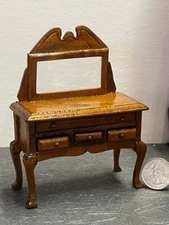 Dollhouse Miniature Dresser Walnut 1:12 NO MIRROR F192 Dollys Gallery