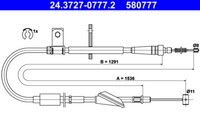ATE Handbremsseil Links FüR Agila 1.0 1.2 1.3D 09.00-12.07 Opel OE 4706689