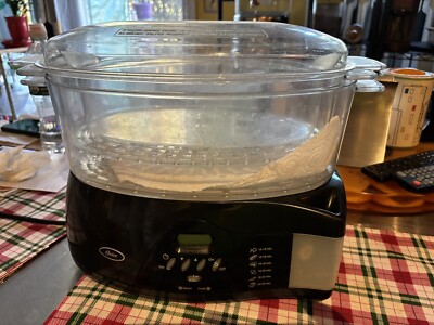 Oster 6.1 Quart 2 Tier Electric Food Steamer & Rice Cooker Model 5716 Black