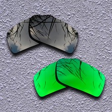 US Emerald Green Black Polarized Replacement Lenses For-Oakley Gascan Small