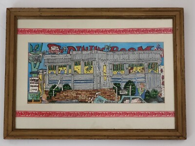 Pamella Bounds folk art painting original vintage