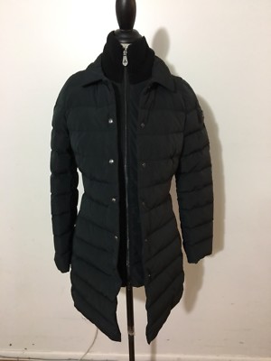 NWT Women's PEUTEREY Colosseum Long Down Coat, Size 40, X-Small, Black