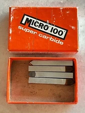 4 new MICRO-100 D-4 240P Carbide Brazed Lathe Tool Bits, 2 in Long x 1/4 in Wide