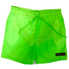 Vtg 80 90's Pipeline Surfer NEON Green Nylon SURF Board Shorts Beach Swim Trunks