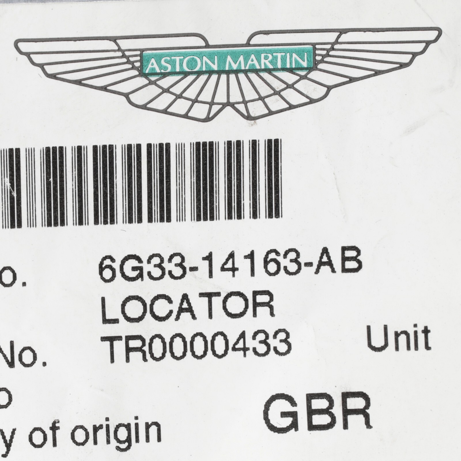 GENUINE ASTON MARTIN LOCATOR OEM NEW 6G33-14163-AB