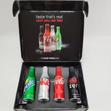 Coca Cola Aluminum Bottle Promotional Box Set Coke Zero Diet Coke Sprite Black