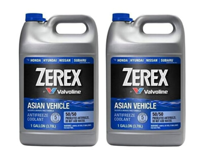 2x Gallon ZEREX BLUE Engine Coolant Antifreeze Fluids For HYUNDAI INFINITI MAZDA