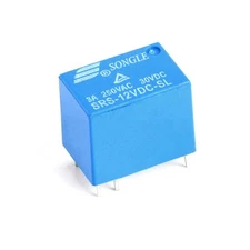 Mini 12V 3A DC SONGLE Power Relays SRS-12VDC-SL 4100 Blue 6-Pins PCB
