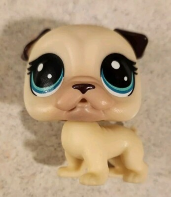 Hasbro Littlest Pet Shop LPS #3-86 Bulldog PEPPERONI BULLER Hungry Pets 2018